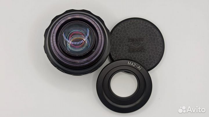 Гелиос М42 с переходной линзой для Nikon