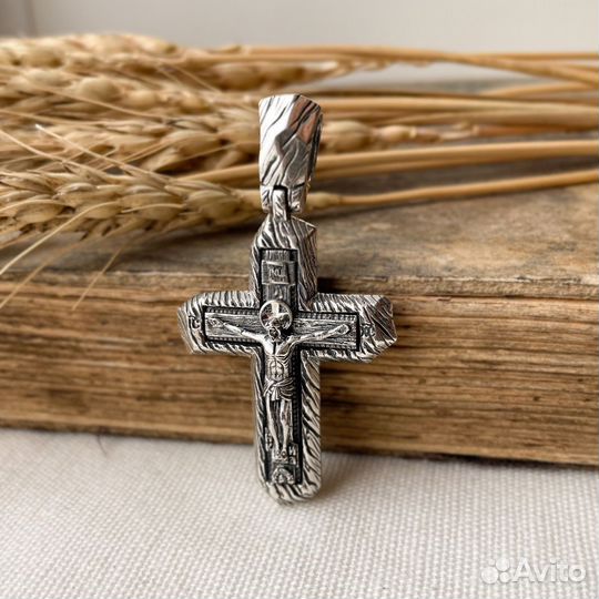 Крест нательный имитация камня