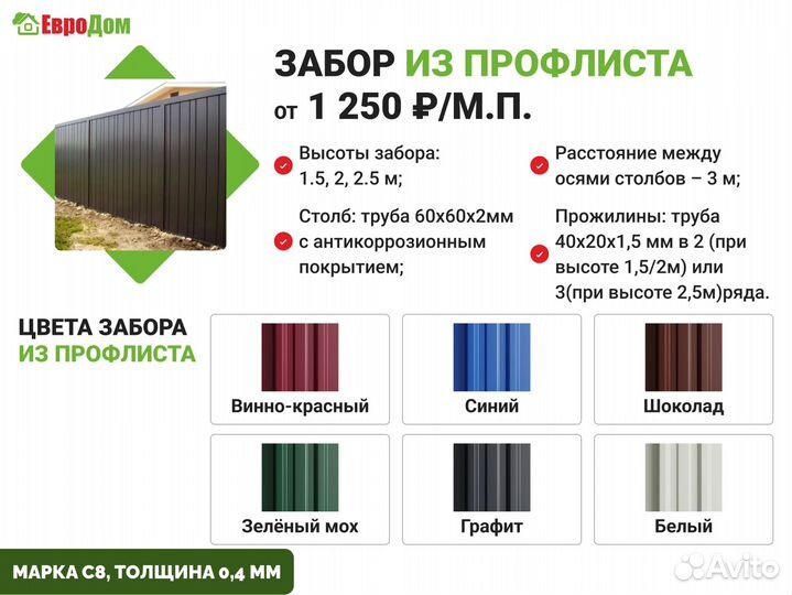 Установка заборов