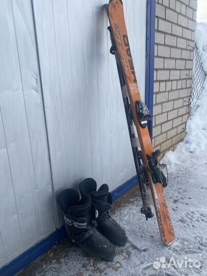 Лыжи горные head 140 и ботинки