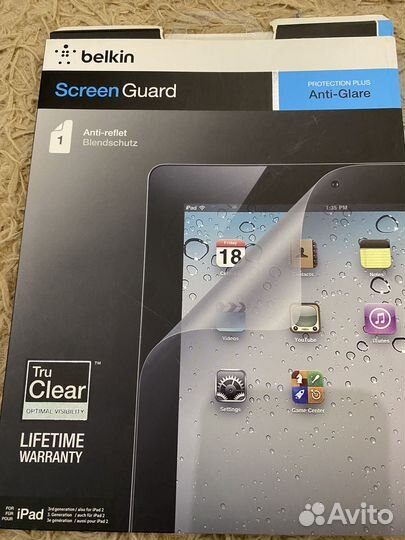 Пленка защитная на iPad 2