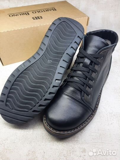 Удобные кожаные утепленные зимние ботинки (Арт.49873)