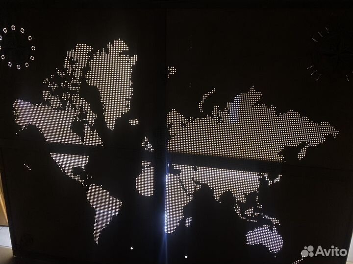 Большая Карта Мира с подсветкой