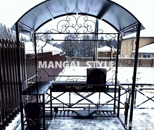 Мангал с крышей