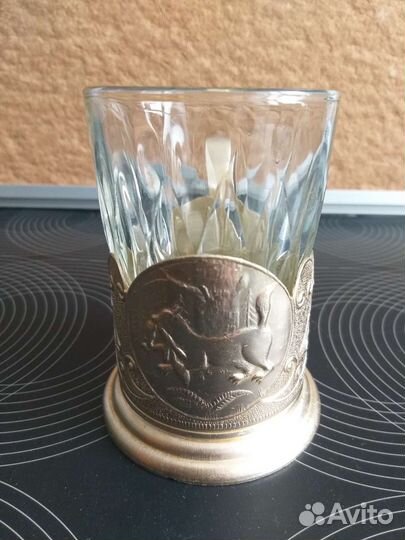 Подстаканник + стакан СССР Винтаж