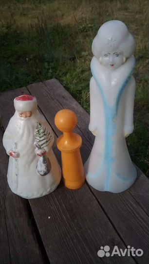 Дед мороз и снегурочка СССР игрушки под ёлку