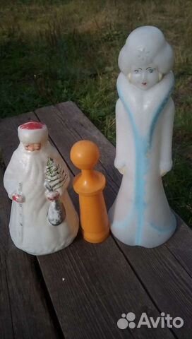 Дед мороз и снегурочка СССР игрушки под ёлку