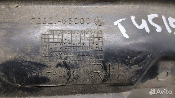 Защита арок (подкрылок) правая передняя Suzuki Ignis, 2006