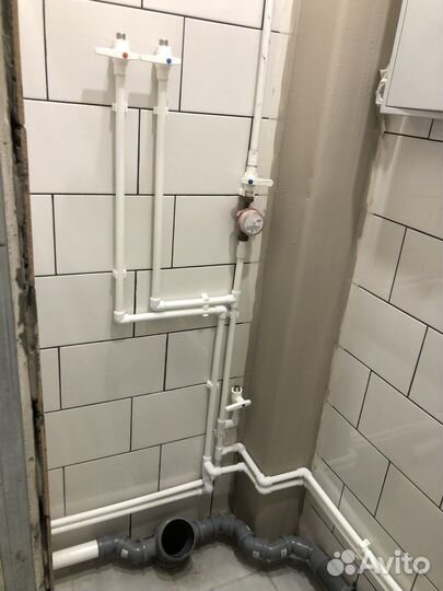 Монтаж бойлера, разводка труб, сантехника