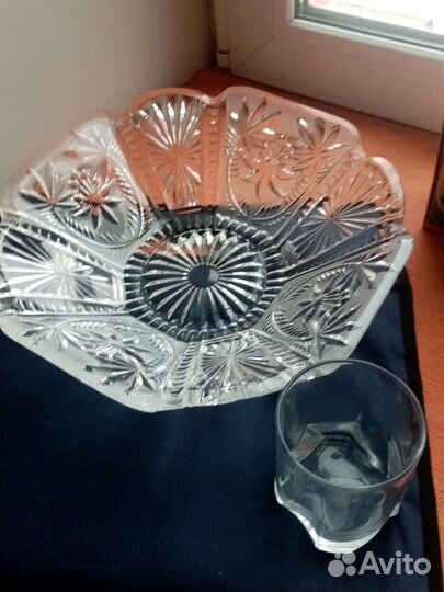 Ваза для фруктов хрусталь СССР