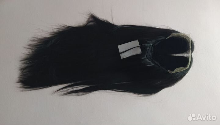 Новый парик черный на сетке lace front 70см