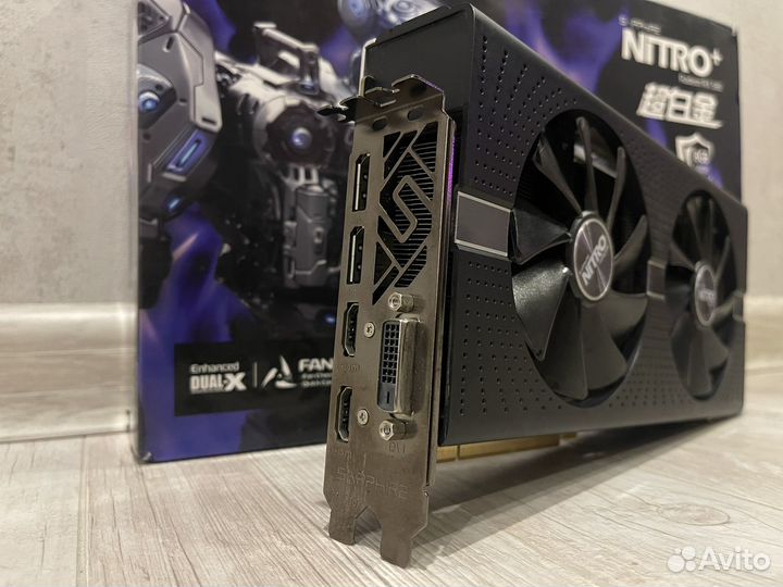 Видеокарта Sapphire Nitro+ RX580 8GB из компьютера