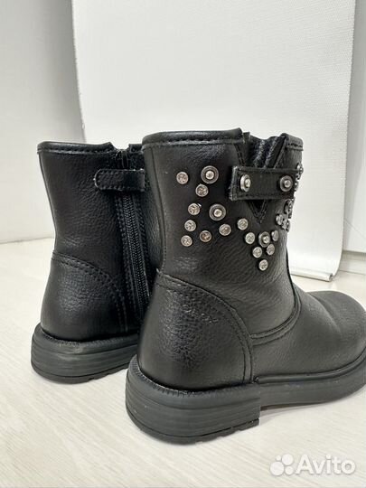 Кожанные сапожги Geox на девочку