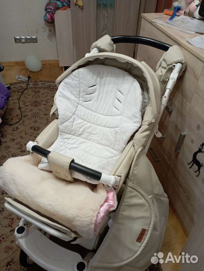 Коляска 2 в 1 Эко кожа Аdamex Мassimo