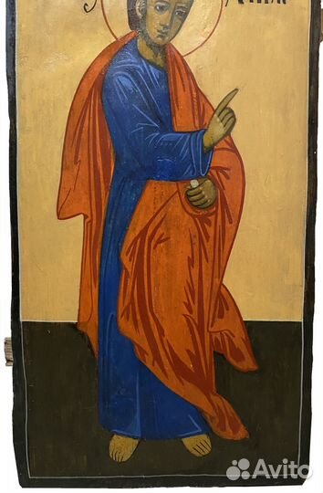 Старинная икона Храмовая святой пророк Захария 18