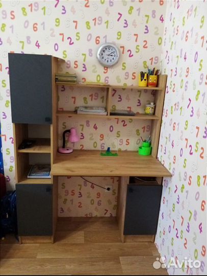 Компьтерный стол пкс-6 Дуб Крафт золотой/Антрацит