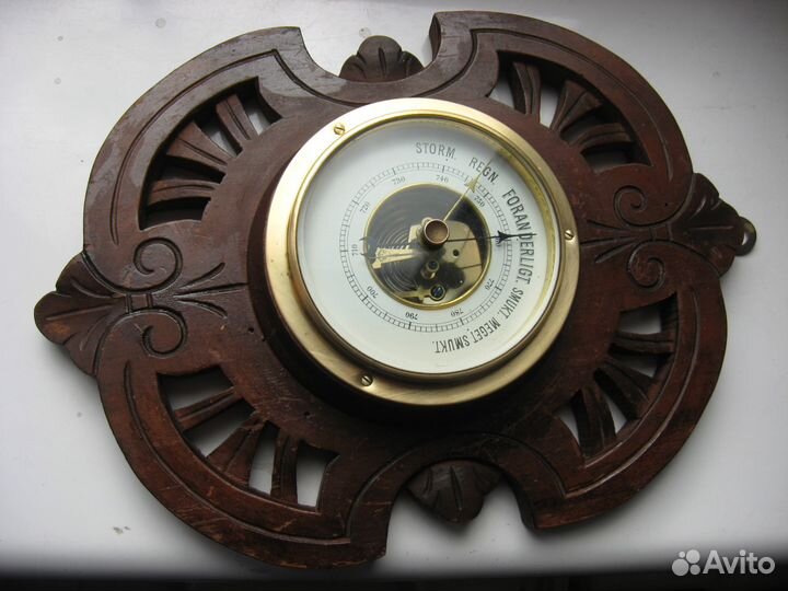 Барометр старинный резной редкий