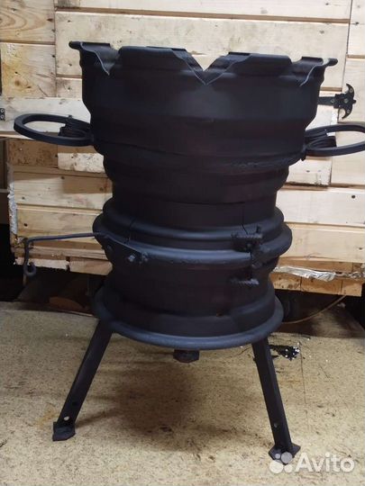 Печь под казан из дисков