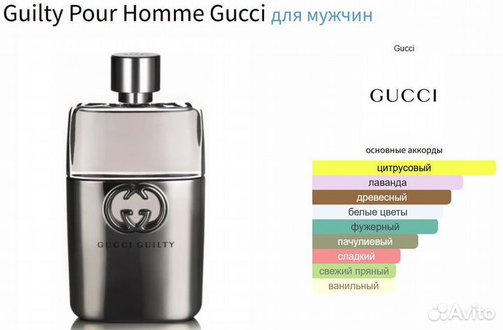 Gucci Guilty pour Homme Оригинал остаток