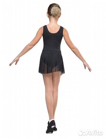 Купальник гимнастический с юбкой-сеткой