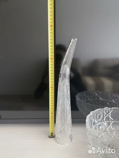 Штоф рог ваза фужеры хрусталь времен СССР