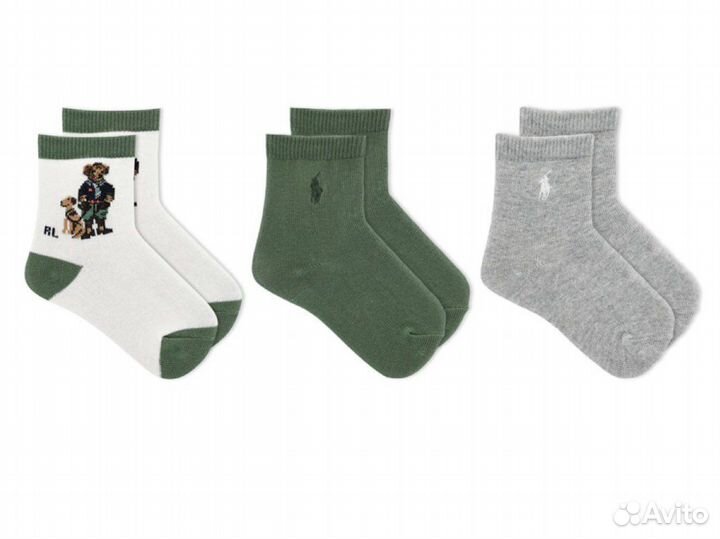 Polo Ralph Lauren носки с Медведем 3шт.Оригинал