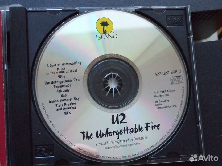U2. The Unforgettable Fire. CD-диск