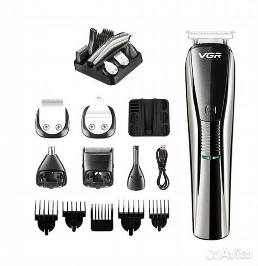 Триммер для стрижки с насадками Vgr-029, 