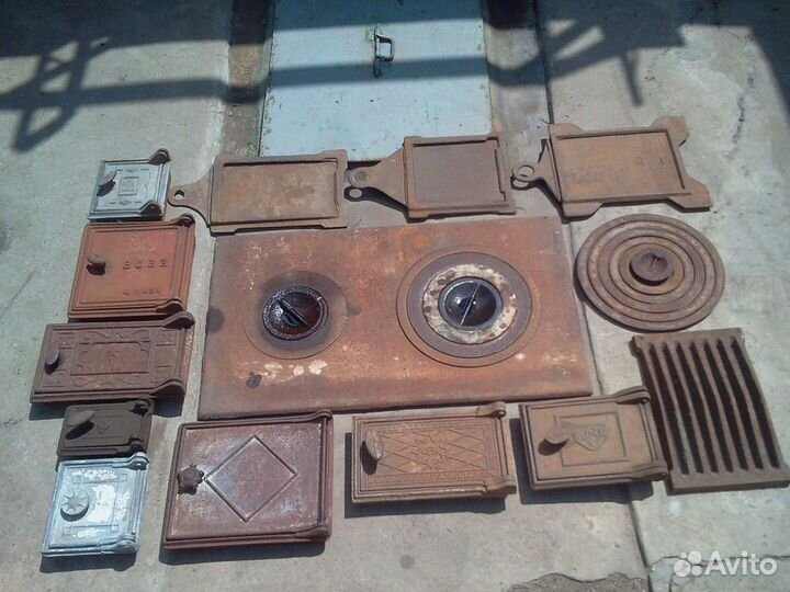 Дверцы печные, колосники. задвижка чугунные СССР