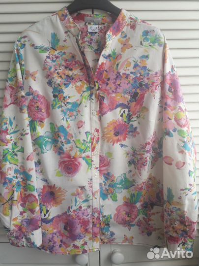 Блузка рубашка жен. Хлопок Германия 52