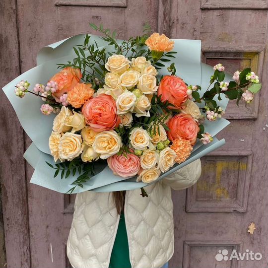 Цветы розы букет