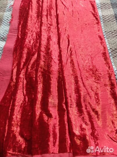 Красный бархат / Портьерная ткань