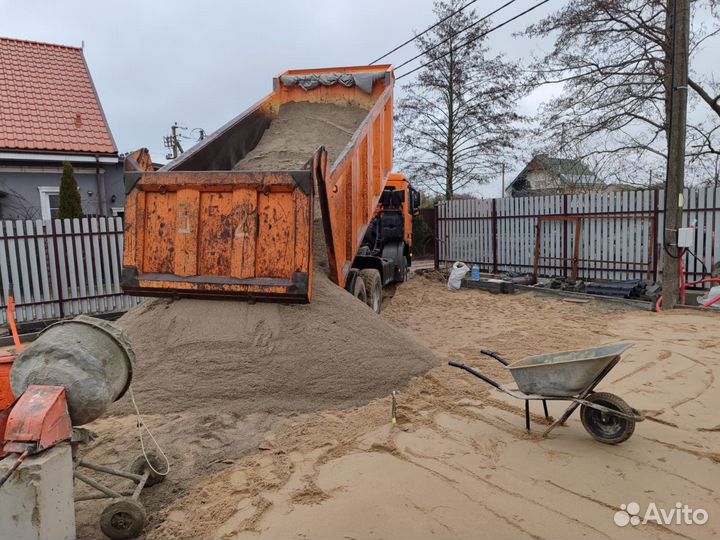 Песок с доставкой в Калининграде и области