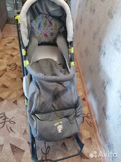 Детские санки коляска ника