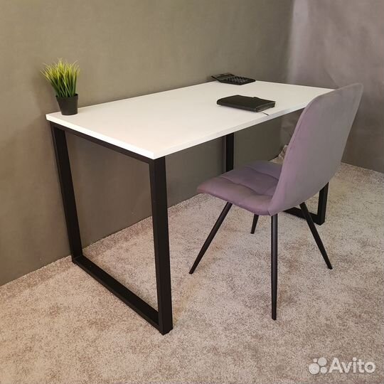 Компьютерный стол Лофт 120*70 см. Черные ножки