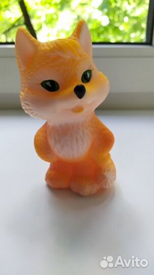 Игрушка лиса резиновая СССР