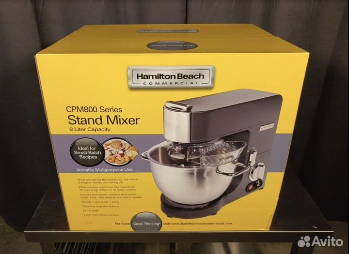 Миксер планетарный Hamilton Beach CPM800, новый,8л