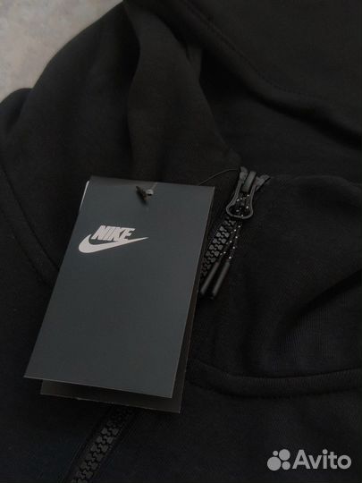 Зип худи nike tech fleece черный