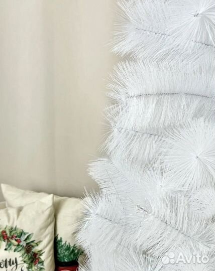 Елка искусственная белая новогодняя сосна пушистая