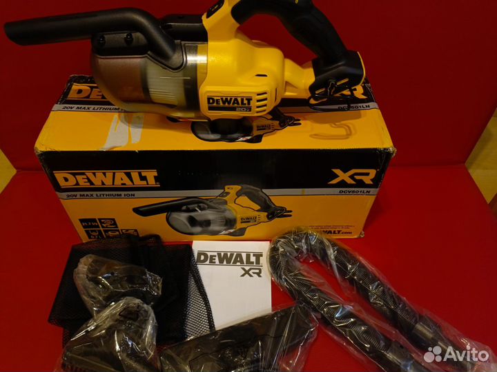 Аккумуляторный пылесос dewalt DCV501LN