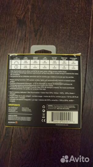 Фонарь для велосипеда Kryptonite Street-500