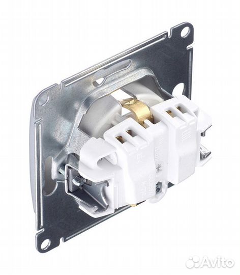 Розетка GSL000345 скрытая установка алюминий с заз