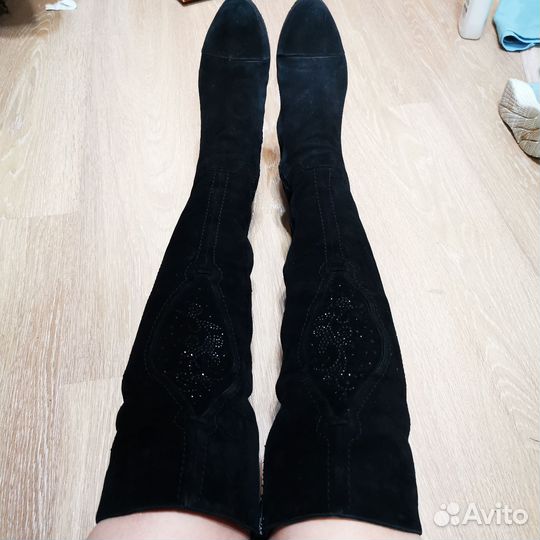 Зимние сапоги ботфорты
