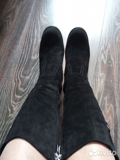 Зимние женские сапоги 38 натуральная замша