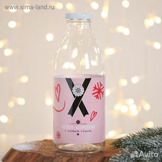 Бутылка «С Новым Годом. Счастья, радости»