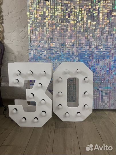 Цифры с лампочками