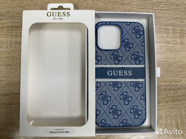 Чехол для iPhone 14 Pro Max Guess blue