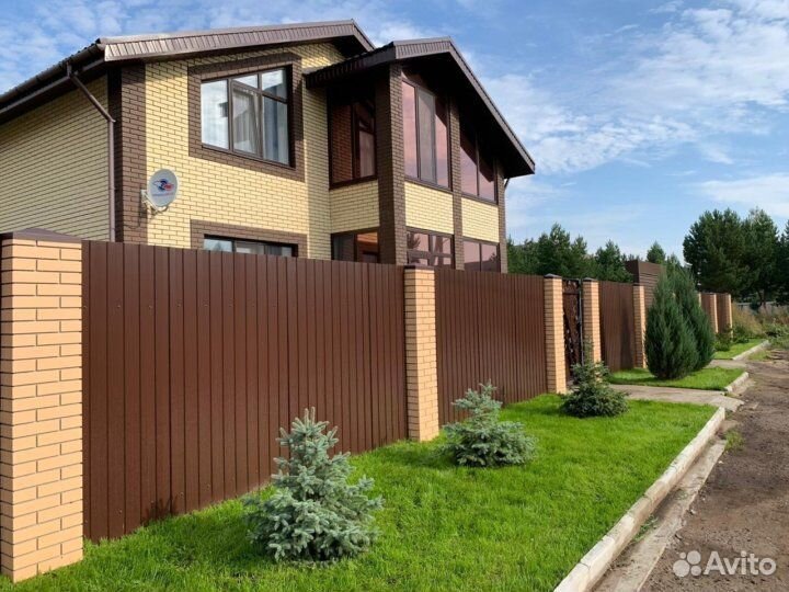 Забор профнастил 30 м, с пикс столбами, под ключ