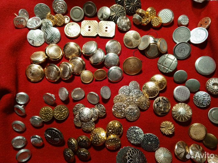 Пуговицы, винтаж, металл