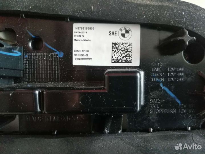 Фонарь задний bmw X5 G05 оригинал